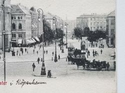 Vykort Danmark. Kungliga Theatern, 1903. Kongens Nytorv