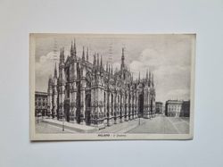 Vykort Italien. Duomo di Milano, 1922
