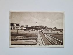 Vykort Nordseebad St. Peter, Seebrücke und Strand