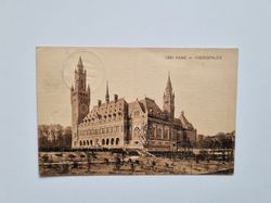 Vykort Nederländerna. Haag. Fredspalatset, 1927