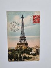Vykort Eiffel Tower 1913