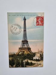 Vykort Eiffel Tower 1913