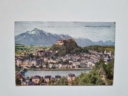 Vykort Salzburg gegen den Untersberg 1924