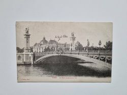 Vykort Paris, Pont Alexandre III, 1906