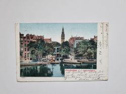 Vykort Amsterdam. Groenburgwal, 1905