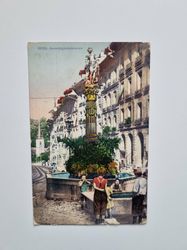 Vykort Bern. Gerechtigkeitsbrunnen, 1909