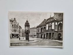 Vykort Magdeburg. Alter Markt m. Kaiser Otto Denkmal