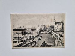 Vykort Antwerpen Anvers, 1939. Hamnen