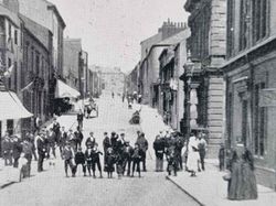 Vykort High Street. Maryport, 1904. Gruppfoto