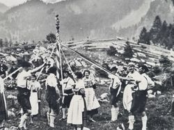 Vykort Midsommarfirande, 1934