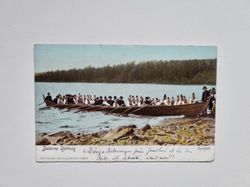 Vykort Kyrkbåt. Dalarna, Rättvik 1902