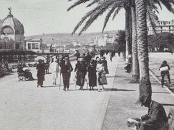 Vykort NICE. Gående människor. Promenade des États-Unis