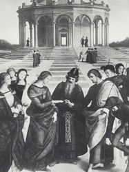 Vykort Marriage of Joseph and Mary