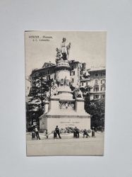 Vykort Genoa, Monument to Christopher Colombus in Piazza Acquaverde