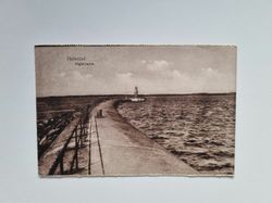Vykort Halmstad. Vågbrytaren