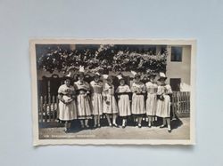 Vykort Gruppfoto. Oberammergauer Volkstrachten, 1934