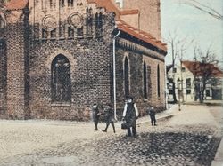 Vykort Ystad. Klosterkyrkan, 1913