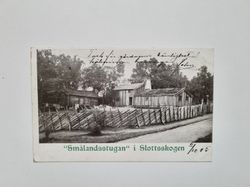 Vykort Smålandsstugan i Slottsskogen 1905