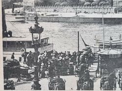 Vykort Stockholm. Folksamling 1910