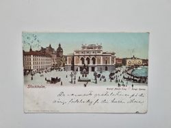 Vykort Stockholm. Gustaf Adolfs Torg Kongl. Operan.