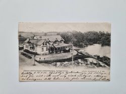 Vykort Grand Restaurant Kneippbaden. Norrköping 1906