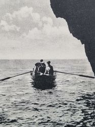 Vykort Omberg, Rödgafvelsgrottan.
