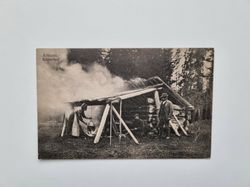 Vykort Alfdalen, Slåtterbod 1917