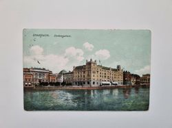 Vykort Stockholm. Strömgatan. 1906