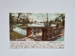 Vykort Gefle. Stadsträdgården, 1901