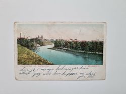 Vykort Slottsparken och Wallgrafven Landskrona 1903