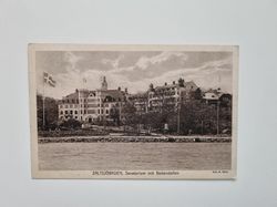 Vykort Saltsjöbaden, Sanatorium och Badanstalten, 1917