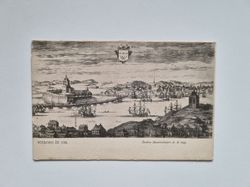 Vykort Wisborg, år 1709. Stämplad 1909