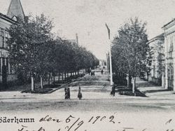Vykort Söderhamn. Kungsgatan 1902