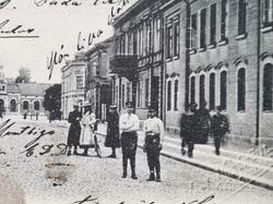 Vykort Jernvägsgatan, Karlstad 1902
