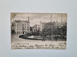 Vykort Malmö. Gustaf Adolfs torg, 1904?