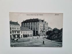 Vykort Malmö 1906. Gustaf Adolfs torg med Valhalla