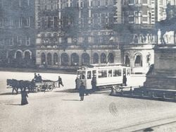 Vykort Helsingborg. Järnvägsgatan 1920