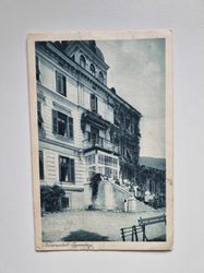 Vykort Eggenberg, Kuranstalt. Gruppfoto