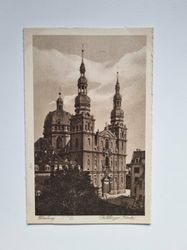 Vykort Würzburg. St John in Stift Haug