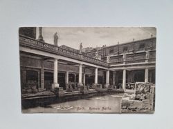 Vykort Bath. Roman Baths