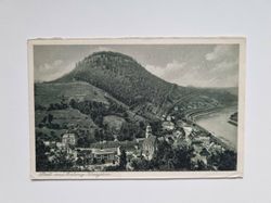 Vykort Sächs. Schweiz Stadt u. Festung Königstein