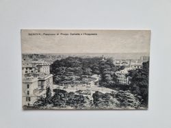 Vykort GENOVA Panorama di Piazza Corvetto e l'Acquasola