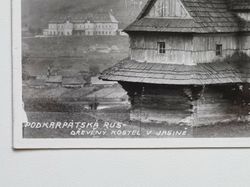 Vykort Träkyrka. Podkarpatská Rus