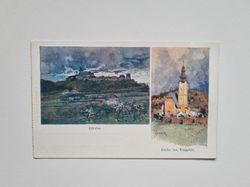 Vykort Österrike. Althofen. Kirche von Krappfeld