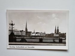 Vykort Hamburg. Lombard Bridge, Binnenalster