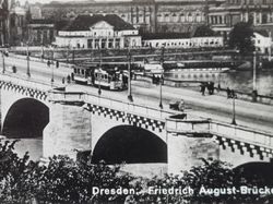 Vykort Dresden, Friedrich August-Brücke