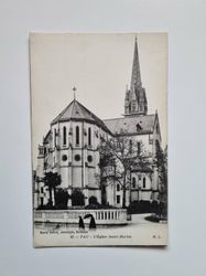 Vykort PAU L'Eglise Saint-Martin