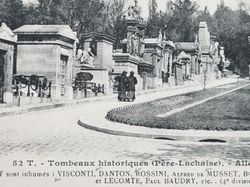 Vykort Tombeaux historiques (Père-Lachaise)