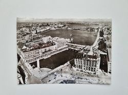 Vykort Hamburg, Blick vom Hamburger Rathaus auf Aussen- und Binnenalster