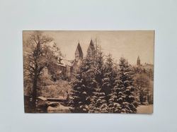 Vykort Clervaux L'Eglise paroissiale et l'Abbaye